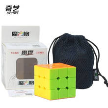 XMD QiYi MoFangGe LeiTing 3x3x3 con bolsa rompecabezas trueno 3x3 velocidad cubo ABS educación profesional juguetes de bloques para niños 2024 - compra barato