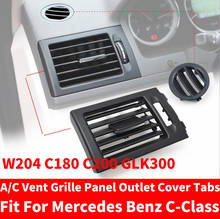 Carro ac frente esquerda/direita console ar condicionado ventilação grille w204 painel tomada de cobertura para mercedes benz c-class c180 c200 glk300 2024 - compre barato
