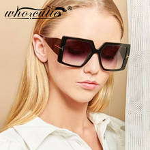 Vintage Square Sunglasses Oversized Women Men Brand Design 61mm Large Frame Sun Glasses Female Fasion Black Leopard Shades S361 2024 - buy cheap