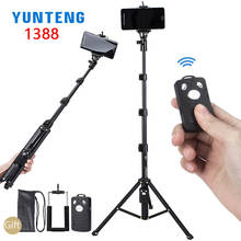 Yunteng-Palo de Selfie 1388 1688 51in, con carga inalámbrica, Bluetooth, montaje de trípode portátil remoto para transmisión en vivo de teléfono inteligente 2024 - compra barato