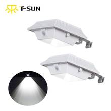 T-SUN Solar Gutter Light PIR Motion Sensor Lamp Waterproof IP44 Outdoor 12 LED Solar Light for Garden Garage 6000K Cold White 2024 - buy cheap