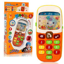 Милый электронный телефон для детей, 1 шт., детский мобильный телефон, обучающая музыкальная машинка, игры, игрушки для детей, случайный цвет 2024 - купить недорого