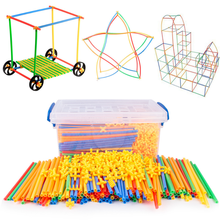 Kids Educational Toys 4D Space Straw Splicing Assembly and Inserting Building Blocks for Children's Kindergarten to Building 2024 - buy cheap