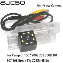 Zjcgo-câmera de estacionamento traseira para carro, à prova d'água, para peugeot 1007, 2008, 208, 3008, 301, 307, 308, sw cc km, 4e, 3a 2024 - compre barato