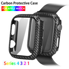 Watch Protector Cover For Apple Watch Case Series 5 4 3 2 1 38mm 42mm 44mm 40mm Carbon Fiber Watch Case Frame Bumper 2024 - buy cheap