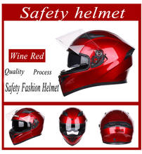 Мотоциклетный шлем для мужчин, чехол на все лицо, с двойными стеклами 2024 - купить недорого
