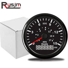 Velocímetro GPS de 15 nudos, medidor de velocidad impermeable de 17MPH, 85mm, retroiluminación roja, 12V/24V, para coche, barco, motocicleta, universal 2024 - compra barato