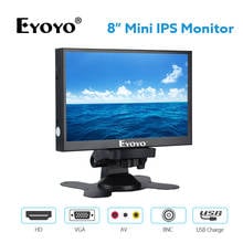 EYOYO 8" Mini IPS Monitor 1024X768 Resolution TFT LCD Screen Display With HD/VGA/BNC/AV Video Input For PC DVD DVR CCD Camera 2024 - buy cheap