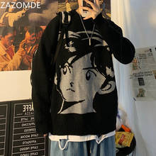 ZAZOMDE 2020 New Harajuku vintage Streetwear knitted sweater Autumn winter loose thicken warm hip hop pullover sweater men top 2024 - купить недорого