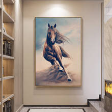 Abstract Animal Oil Canvas Painting on  Posters and Prints Wall Art Running Horse Pictures Uadros for Living Room No Frame 2024 - buy cheap