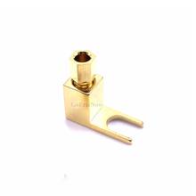 1 pçs 5.3mm y tipo para ângulo direito 4mm banana plug u goldplated amplificador alto-falante terminal ligação pós soquete conector 2024 - compre barato