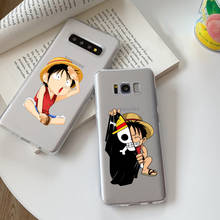 Anime One Pieces Monkey D Luffy Soft Silicone Phone Case for Samsung Galaxy S6 S7 S8 S9 S10 Lite M10 M20 Note8 Note9 TPU cover 2024 - купить недорого