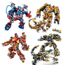 Tony Stark-figuras de Iron Man Buster, Robot Armor MK44, bloques de construcción, ciudad, juguetes educativos para niños, regalos 2024 - compra barato