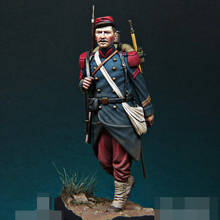 Modelo de resina GK de 75mm, 1/24, Caporal francés, 77th Line, infantería, kit sin montar y sin pintar 2024 - compra barato