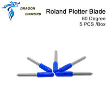 Dragão diamante 5 pçs 60 graus roland cortador de vinil plotter lâmina para roland plotter corte 2024 - compre barato