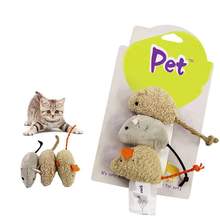 3Pcs Pet Cat Bite-Resistant Toy Plush Simulated Little Mouse Mouselet Hide And Seek Game Props Rat Squeak Toy 2024 - buy cheap