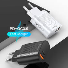 PD 20W USB Type C Charger Fast Charging Dual Port USB Charger Smart Phone Adapter US EU UK Plug For iPhone 12 Xiaomi 11 Huawei 2024 - buy cheap