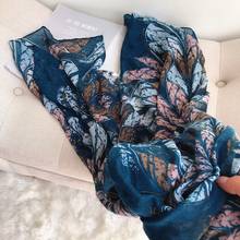 2021 Luxury spring and autumn women Cotton and linen Flower silk scarves sunscreen quality cotton warm shawl Fashion print scarf 2024 - buy cheap