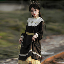 Gothic vintage sweet lolita dress o-neck embroidery lolita op loli cosplay falbala lace loose victorian dress kawaii girl gothic 2024 - buy cheap