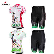 2 suit 2020 Pro Team Summer Cycling Jersey Set Bicycle Clothing Breathable Women Short Sleeve Shirt Bike Bib Shorts 5D Gel Pad 2024 - buy cheap