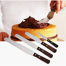 Espátula de bolo de aço inoxidável, faca mais suave para glacê, creme, confeitaria, ferramentas de decoração de bolos e pastelaria de cozinha, 1 peça 2024 - compre barato