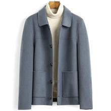 Short Wool Coat Men Double-sided Spring Autumn Woolen Jacket Men's Coats Overcoat Casual Jackets Casaco Masculino 5021 KJ5521 2024 - buy cheap