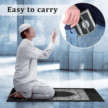 Portable Waterproof Prayer Mat Muslim travel Pocket Mat Islamic Muslim prayer carpet rug Islamic Arab Ramadan compass 2024 - buy cheap