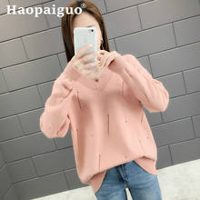 2019 Autumn Sweater Women Hollow Hole Knitted Women Winter Sweater and Pink Pullover Female Tricot Jersey Jumper Pull Femme 2024 - buy cheap