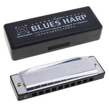 10 Holes Harmonica Diatonic Blues Harp Mouth  Organ Musical Instrument Stainless Steel for Children 2024 - buy cheap