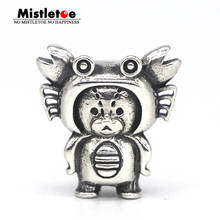 Mistletoe 925 Sterling Silver Cancer Bear Charm Bead Fit DGA Troll And Pan Bracelet Jewelry 2024 - buy cheap