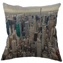 Love New York Pillow Covers Cases Cotton Linen Zippered Square Decorative Pillowcase Outdoor, Office, Home Cushion 45x45cm 2024 - buy cheap