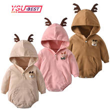 New Baby Girl Rompers Christmas Deer Newborn Baby Clothes Hoodie Girls Long Sleeve Kids Boys Jumpsuit Baby Girls Outfits Clothes 2024 - buy cheap