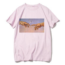 Camiseta vaporwave, camisetas retrô tristes anime masculinas estéticas michelangelo japonês camisetas sexy 2024 - compre barato