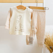Organic cotton heart shaped animal bodysuit baby children pajamas baby clothing set 2024 - buy cheap