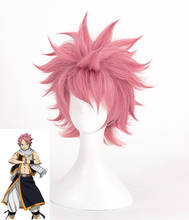 Anime FAIRY TAIL Cosplay Wig Etherious Natsu Dragneel Cosplay Wigs Halloween Carnival Party Pink Heat Resistant Synthetic Hair 2024 - buy cheap
