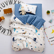 Juego de cama para bebé, juego de ropa de cama de algodón con dibujos de animales, incluye funda de almohada, 3 uds., 100% 2024 - compra barato