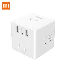 Xiaomi mijia cube conversor de proteção, tira de proteção 3usb, soquete pd, placa de reboque elétrico plug-in de carregamento rápido 2024 - compre barato