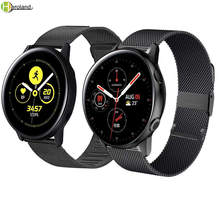 Ремешок для часов Миланская петля для Samsung Galaxy Watch active 2 40 мм 44 мм Браслет Из Нержавеющей Стали Быстросъемный ремешок для часов 2024 - купить недорого