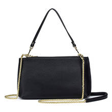 Bolsa de mão de couro genuíno feminina, bolsa de mão crossbody de designer para mulheres, clutch com alça 2024 - compre barato