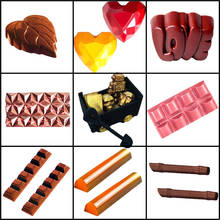 Meibum-moldes duros para dulces para niños, herramientas de repostería, bandeja para hornear postres, Chocolate, policarbonato, con diamantes de amor 2024 - compra barato