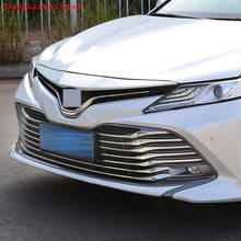 Front Middle Mesh Trim For Toyota Camry 70 XV70 2018 2019 2020 2021 Stainless Steel Front Grid Decorative Bright Strip 2024 - buy cheap