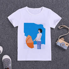 Футболка для девочек с рисунком из мультфильма; милая детская футболка для маленьких девочек; модная детская футболка с круглым вырезом в стиле Харадзюку 2024 - купить недорого