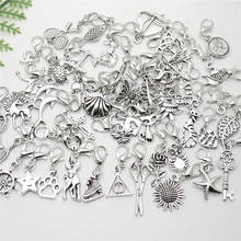 Mix Lobster Clasp Pendant with Floating Charm Fit Pandora Charms Diy Bracelets Jewelry Making 50pcs/lot 2024 - buy cheap