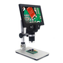 Microscópio eletrônico portátil com led vga, tela hd de 7 polegadas, para reparo de placa mãe, solda, usb, 1-1200x12mp 2024 - compre barato