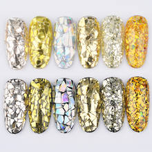Lantejoulas 3d de unhas brilhantes, acessório de decoração artística de unhas ultrafinas e misturadas com glitter colorido 2024 - compre barato
