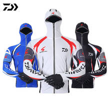 Daiwa Clothes Fishing Shirt Jacket Ice Silk Quick Dry Sports Clothing Sun Protection Face Neck Anti-uv Breathable Fishing Hooded 2024 - купить недорого