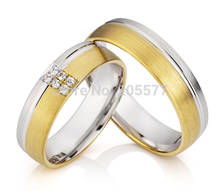 Handmade  gold plating men and women wedding engagement couples rings sets in titanium stainless steel 2024 - buy cheap