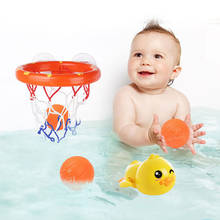 Bañera con ventosa para niños, aro de baloncesto con 3 bolas, juguete de ducha, juego de agua 2024 - compra barato