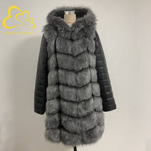 FANPUGUIZHEN Winter Thick Warm Faux Fur Coat Placket: zipper Women Plus Size  Removable Long Sleeve And Hooded Faux Fur Jacket 2024 - buy cheap