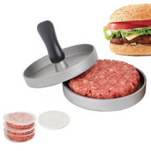 Prensa de hamburguesas de forma redonda, molde de aleación de aluminio para carne, parrilla, cocina 2024 - compra barato